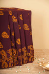 BrownBandhani design detailing