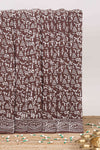 Brown cotton saree design