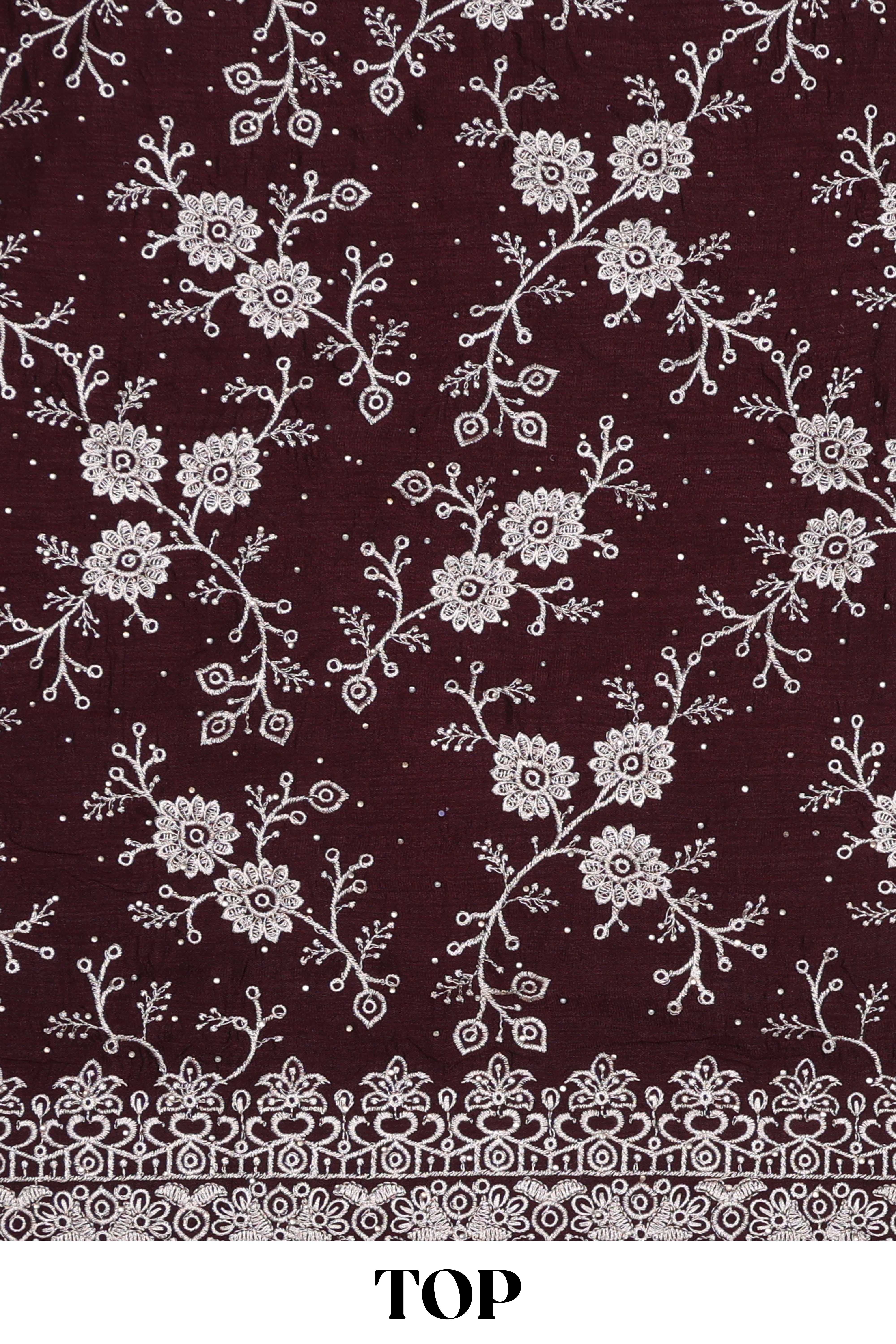 Brown georgette dress material