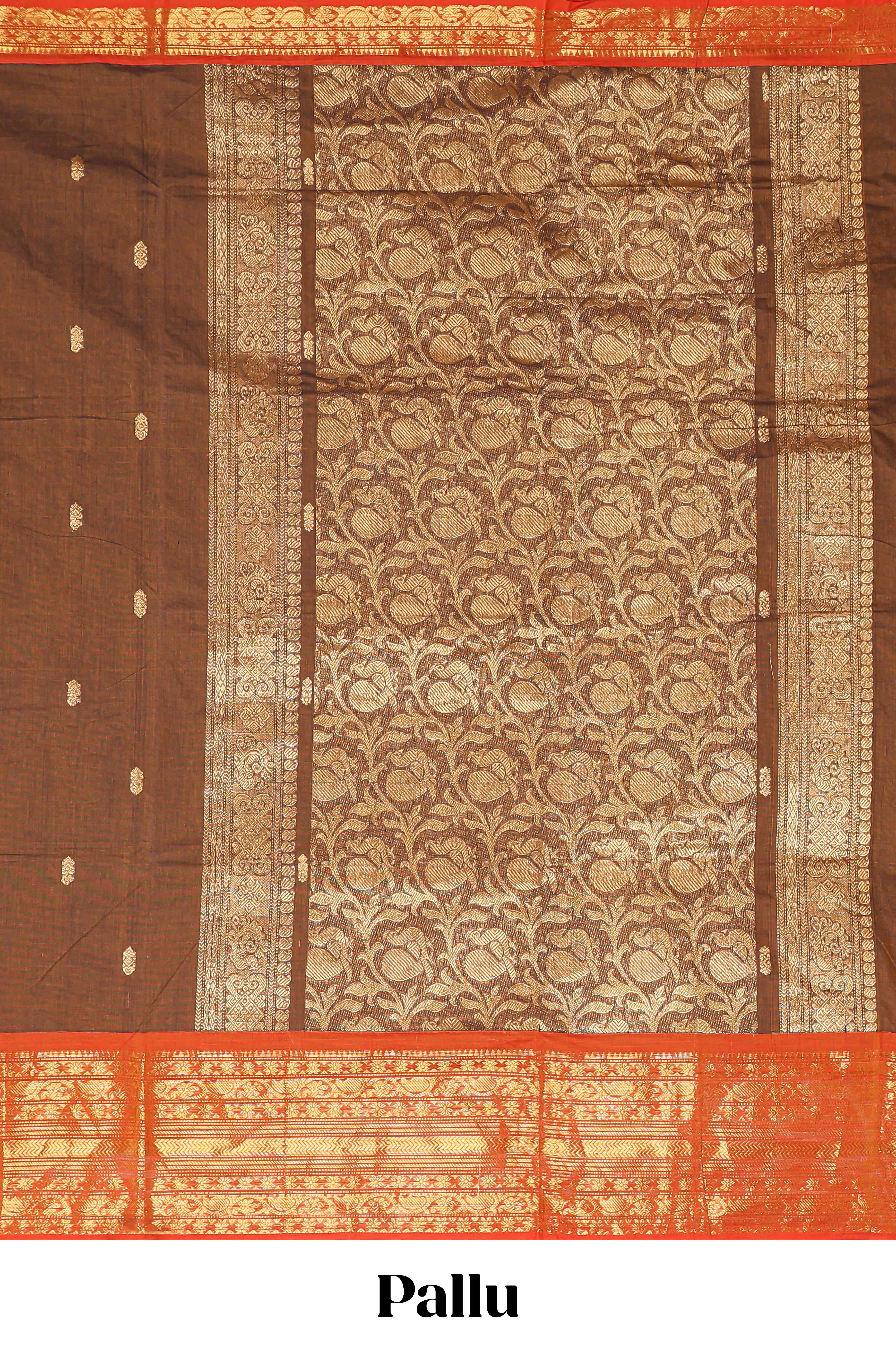 Brown matching blouse sarees