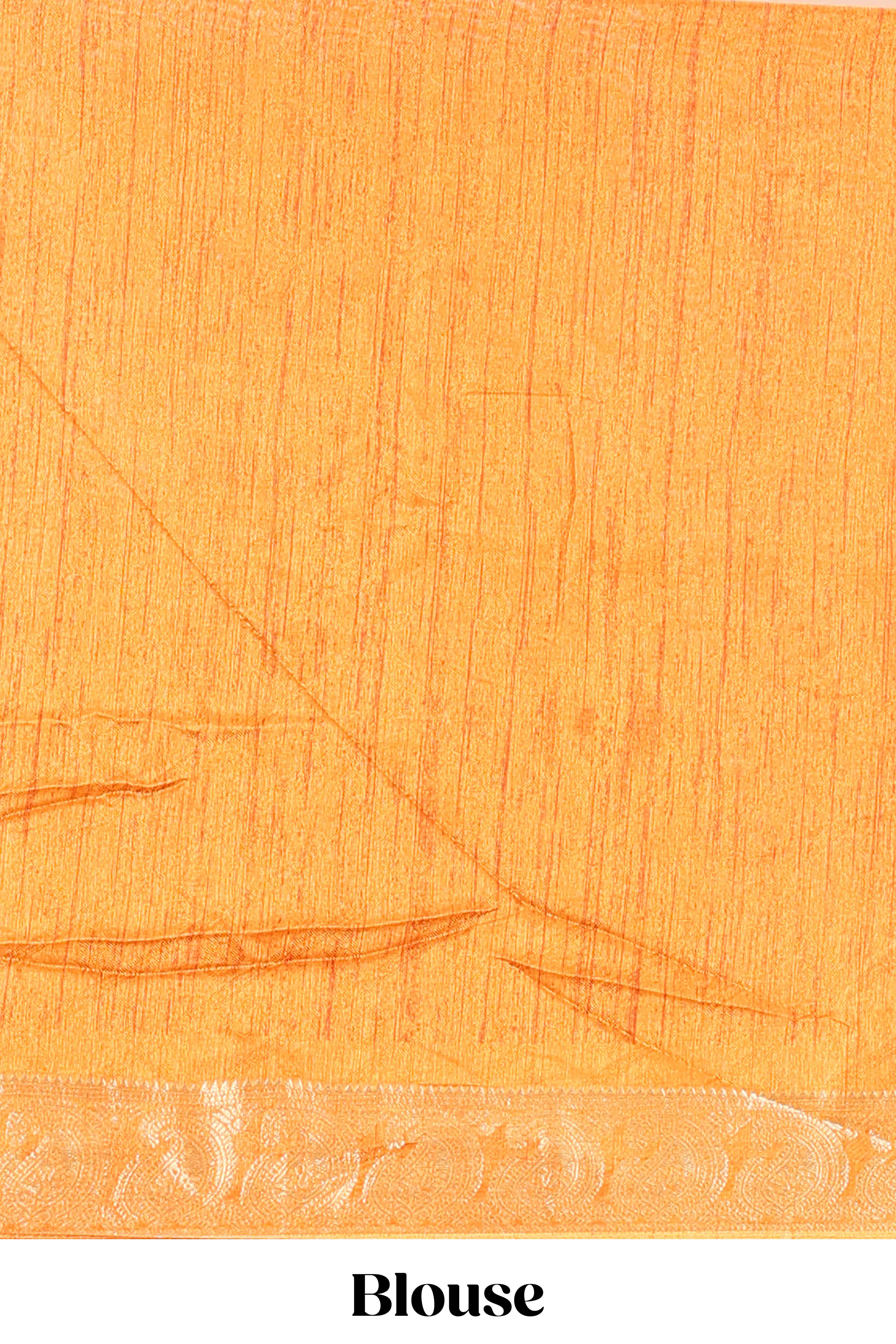Budget celebration Orange saree