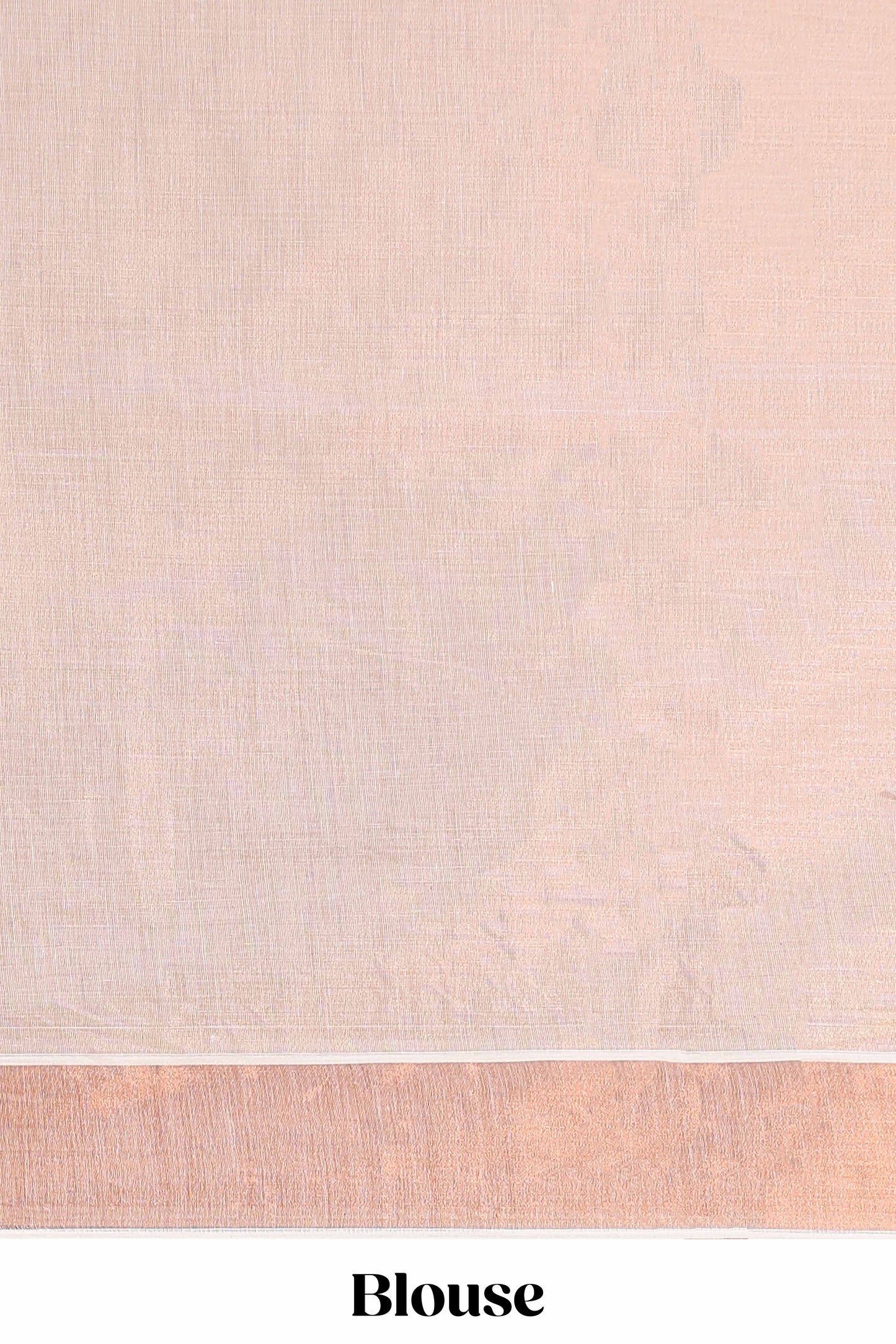 Cream kerala tissue plain saree highlighted by a classic copper jari border