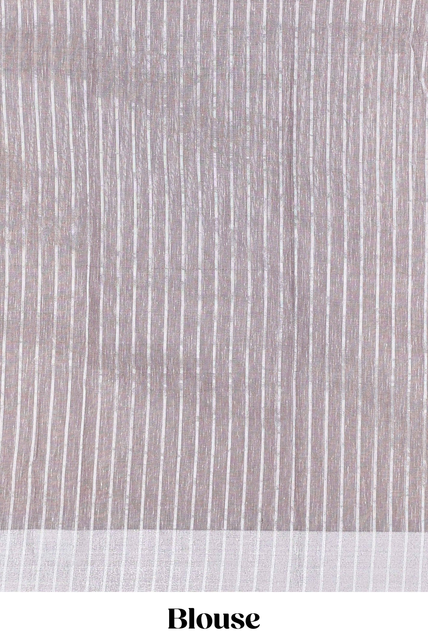 Grey jute cotton saree leaf motifs with zari border and pallu