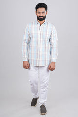 Checked casual mens shirt