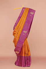 Checked pure silk saree