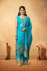 Classic blue ethnic outfit