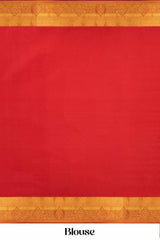 Classic red wedding silk saree
