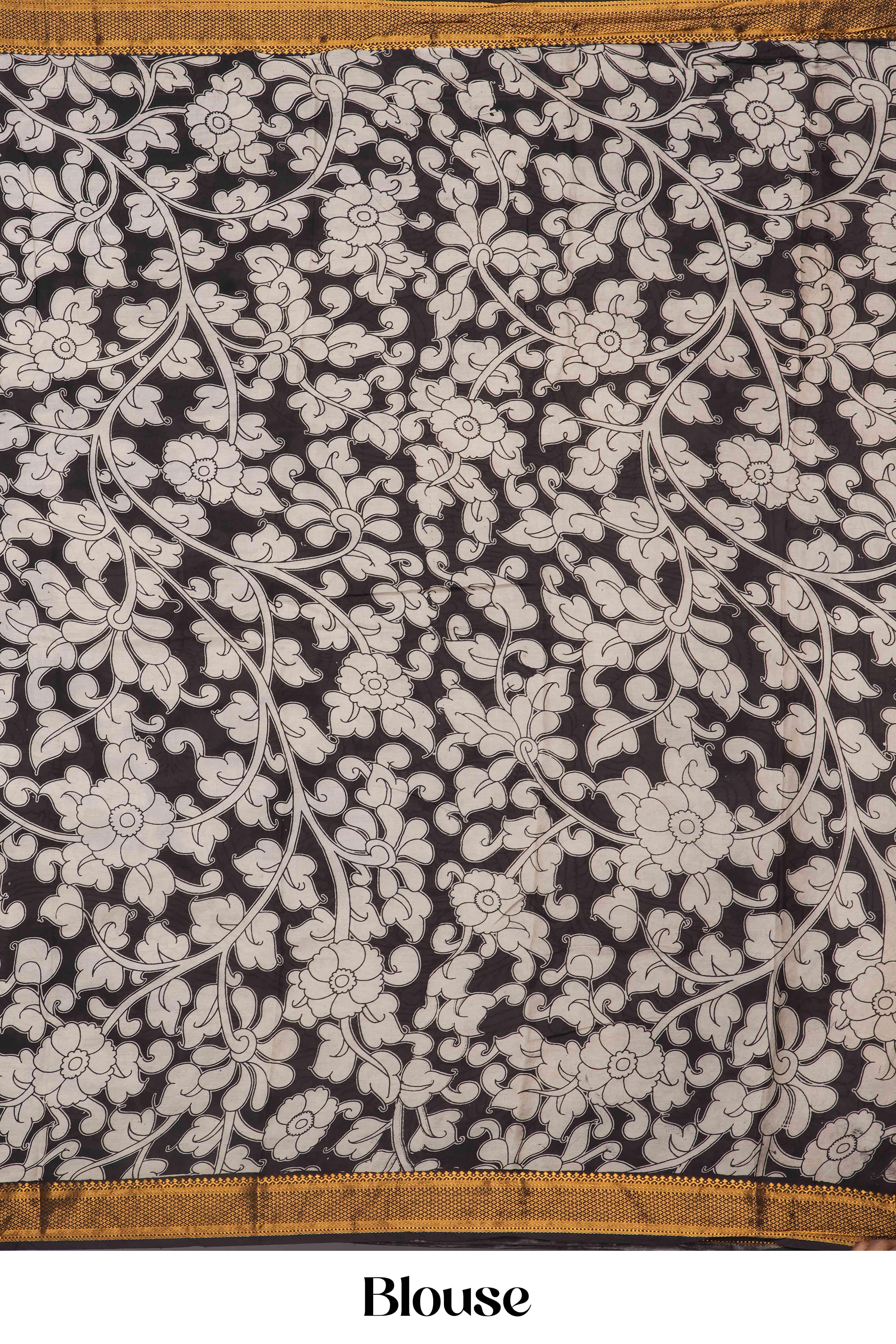 Contrast zari border saree