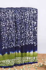Cotton batik print mull saree