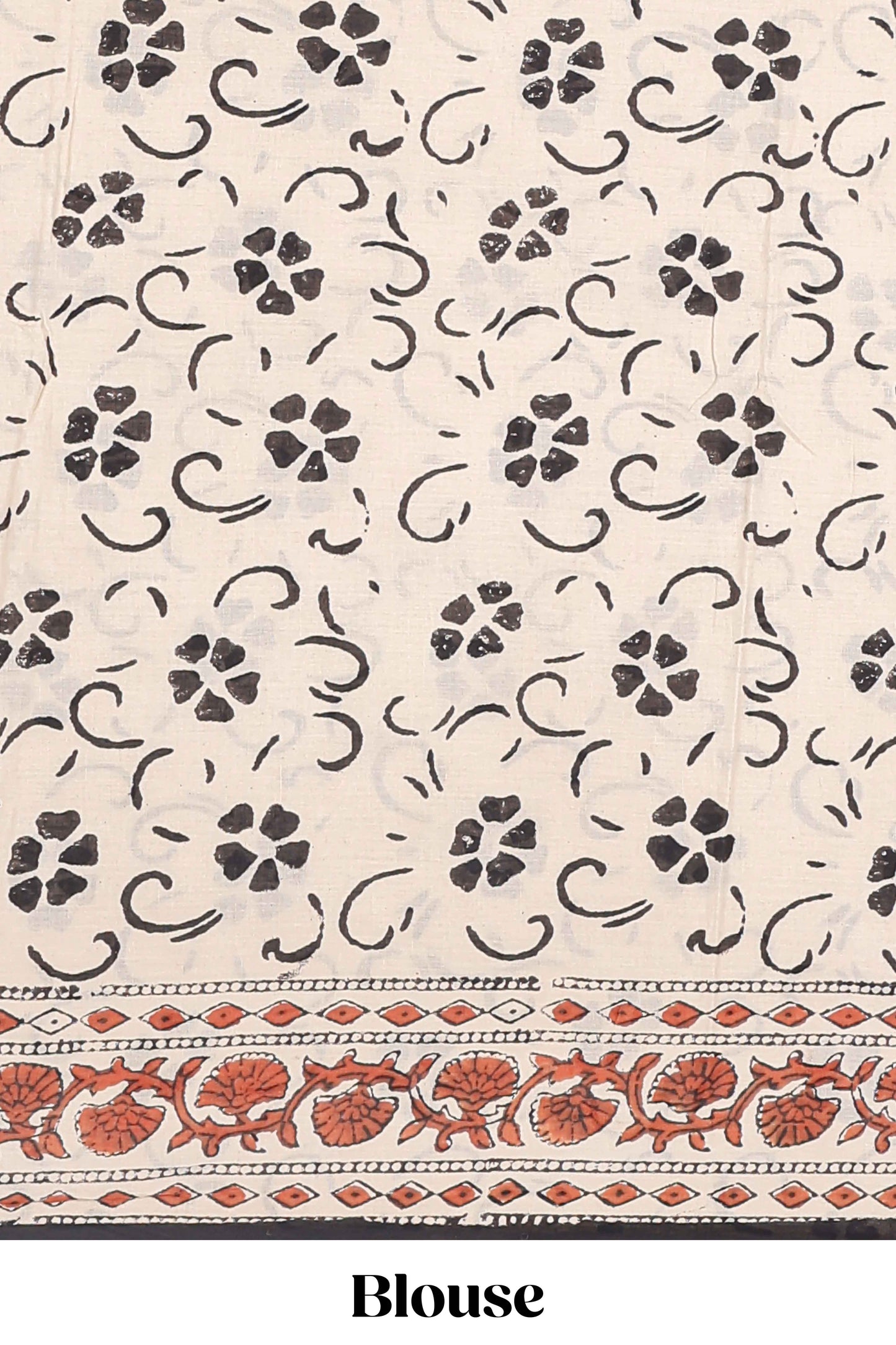 Cotton floral print saree design