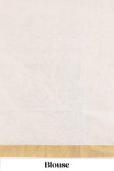 Cream casual Kerala cotton saree