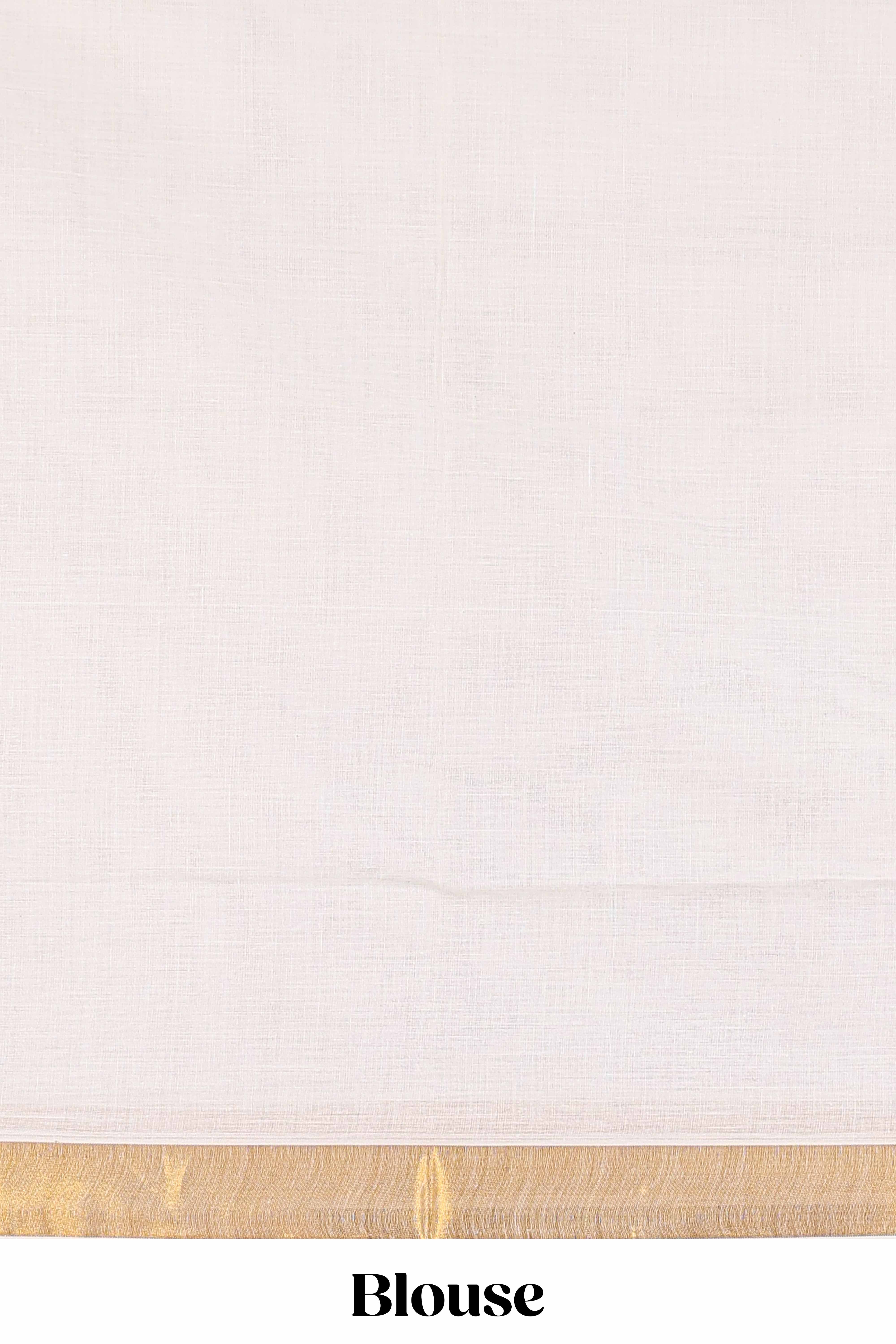 Cream casual Kerala cotton sarees