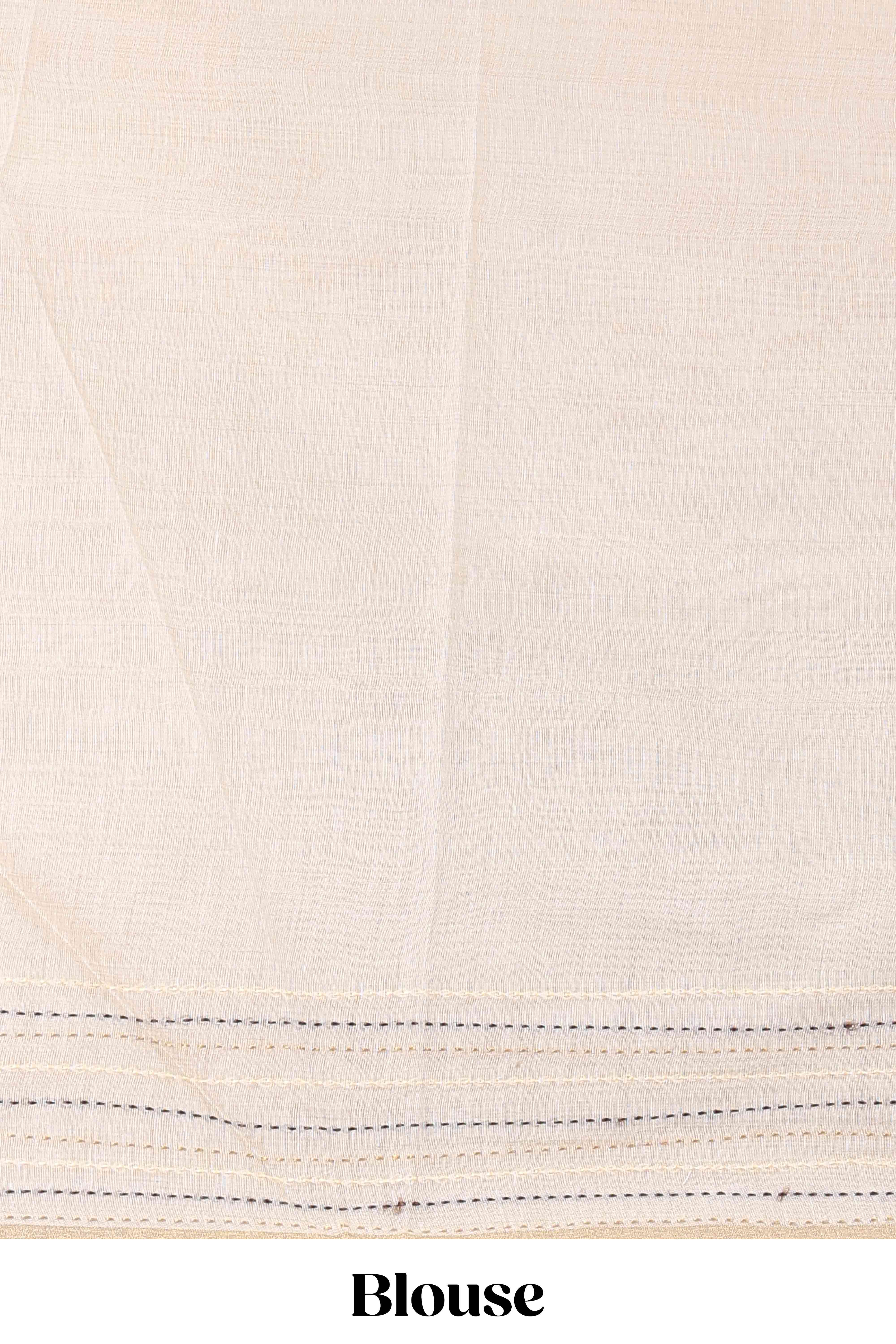Cream casual chanderi saree