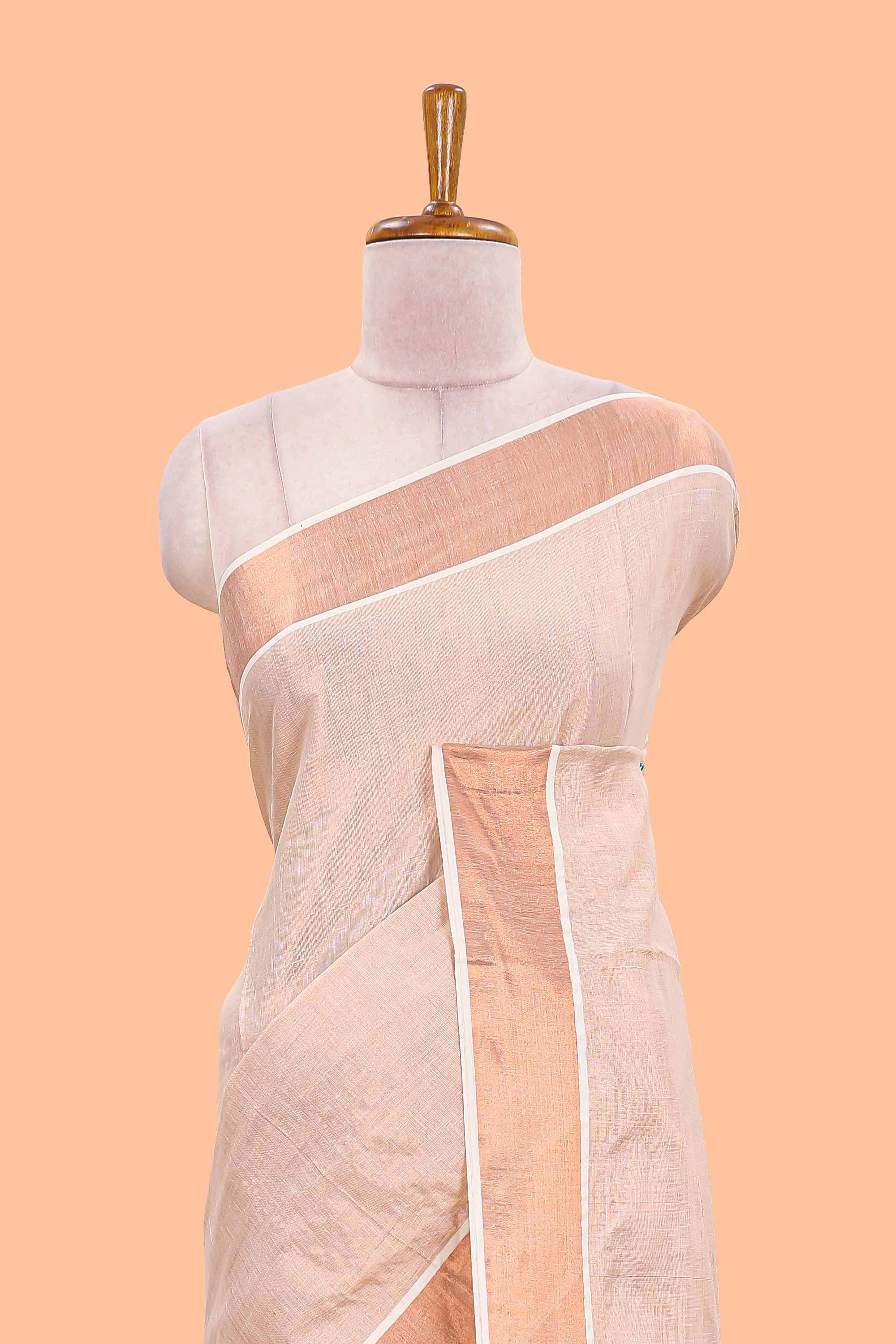 Cream copper jari border