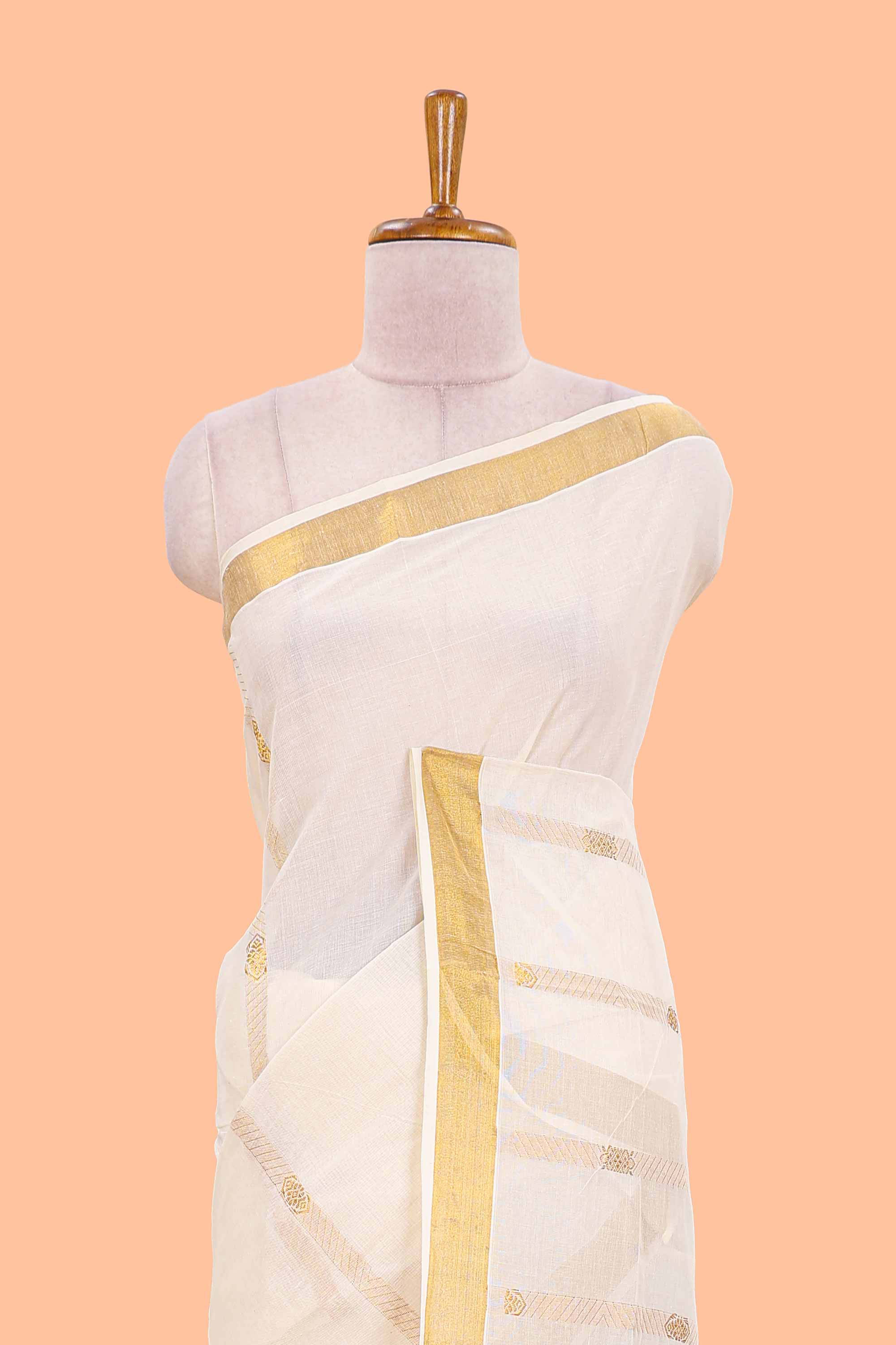 Cream zari border
