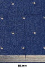 Dark blue graceful cotton drape
