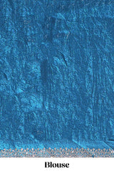 Designer blue color saree
