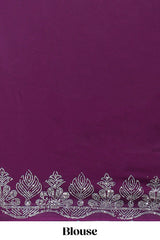 Designer burgundy saree