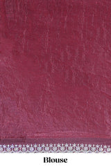 Designer maroon color saree