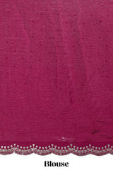 Designer maroon zig zag saree