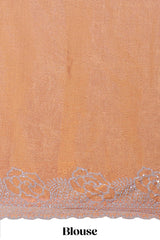 Designer orange color saree