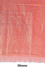 Designer orange saree