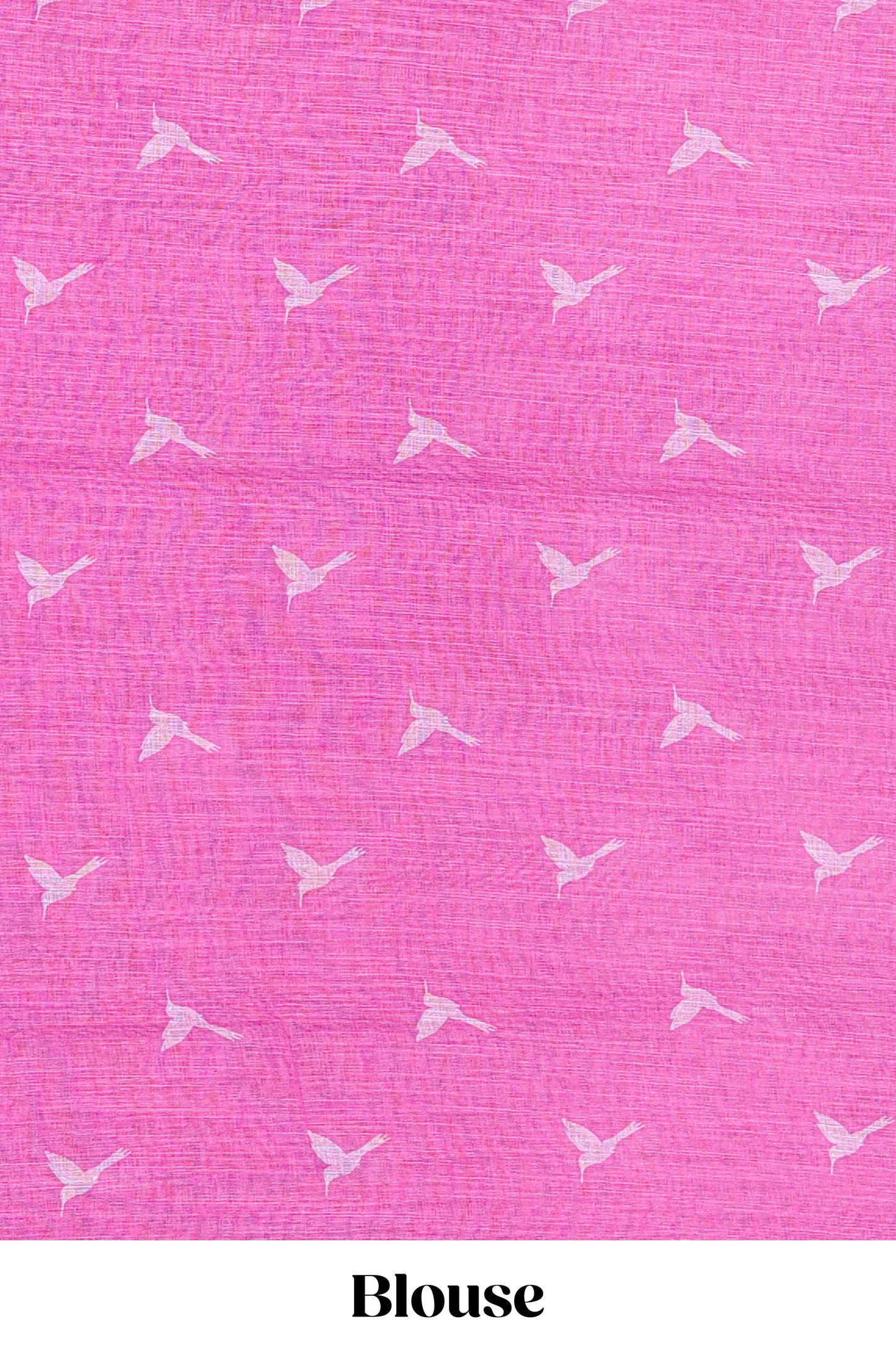 Designer pink linen cotton saree