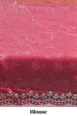 Designer pink saree blouse