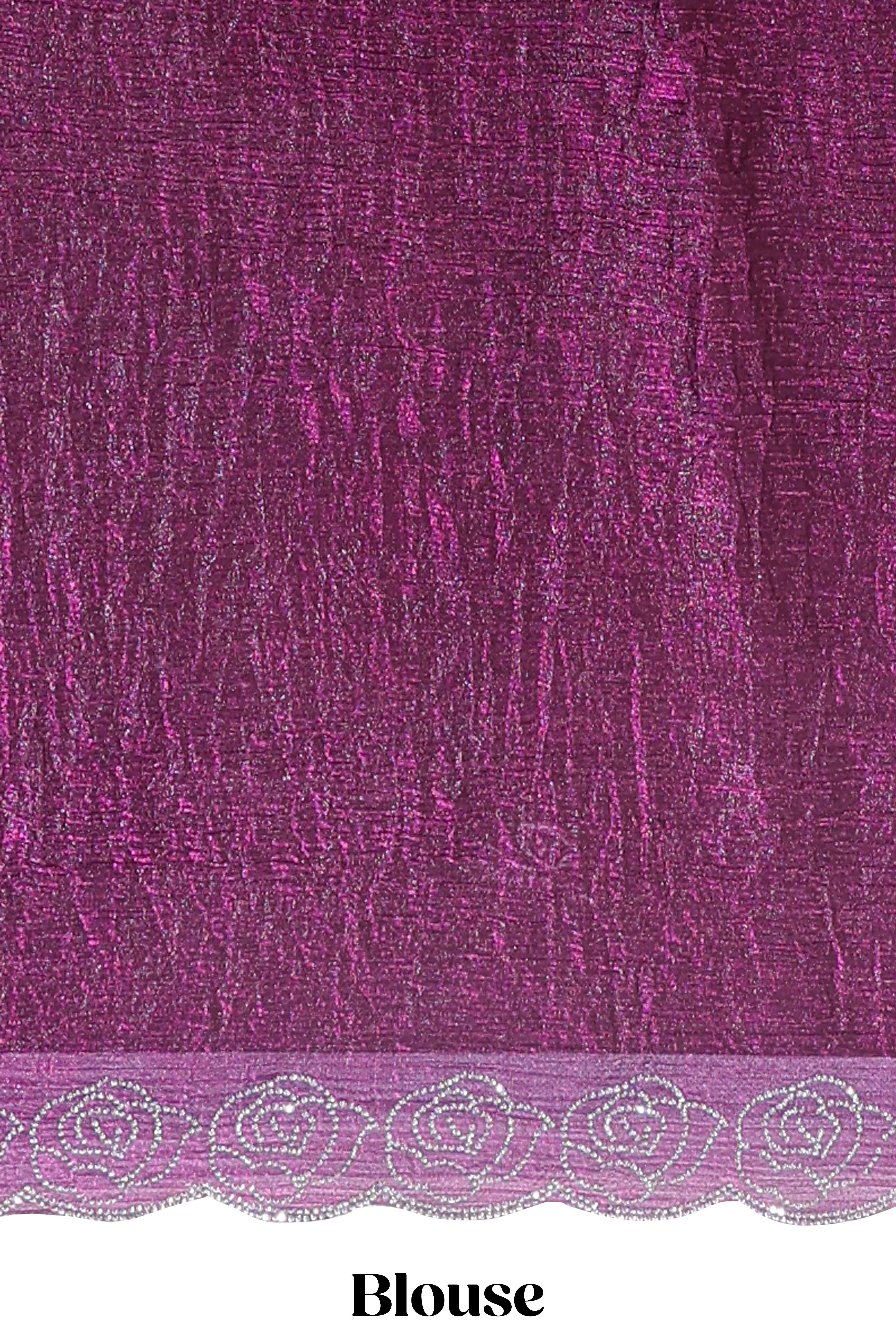 Designer purple color saree