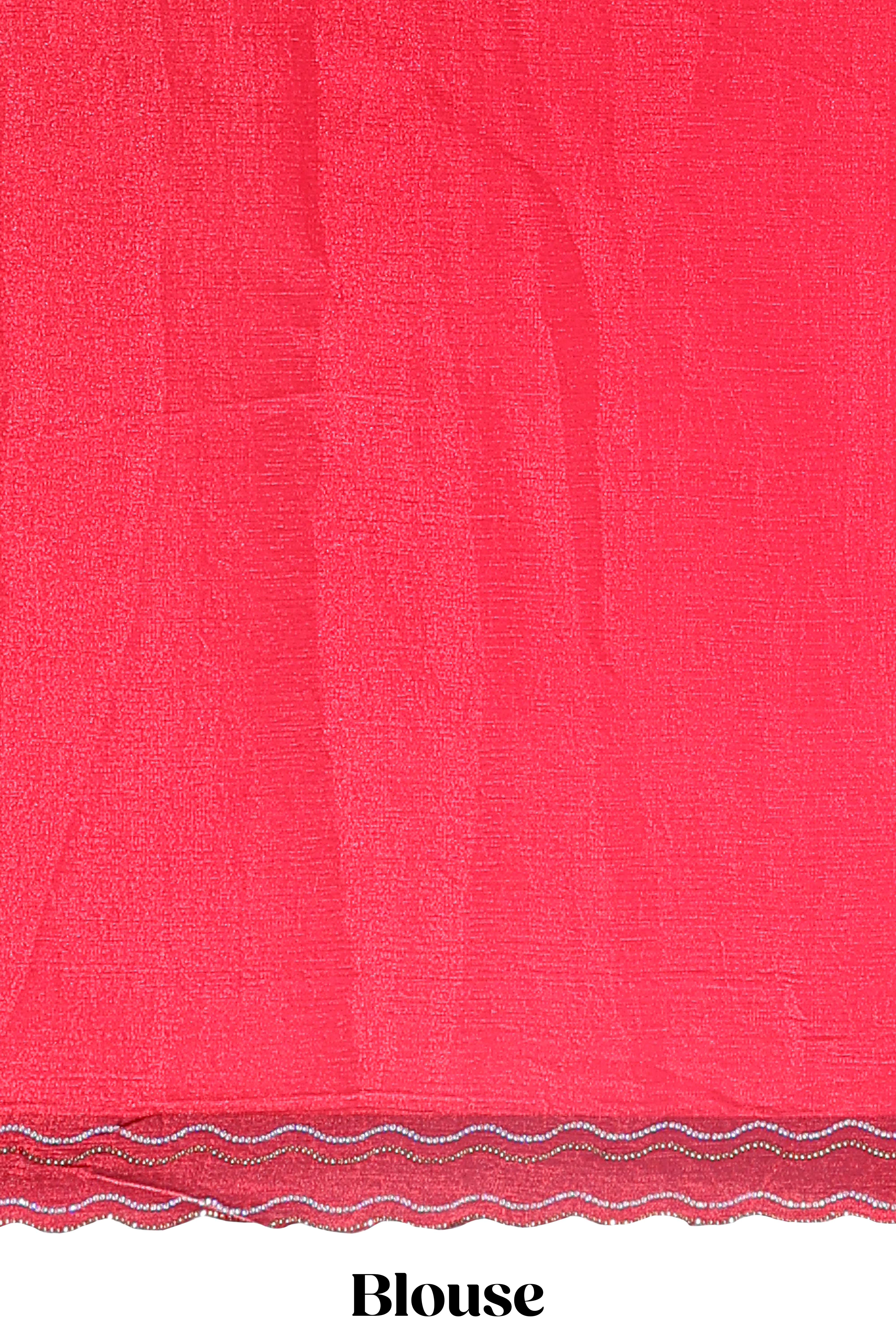 Designer red saree