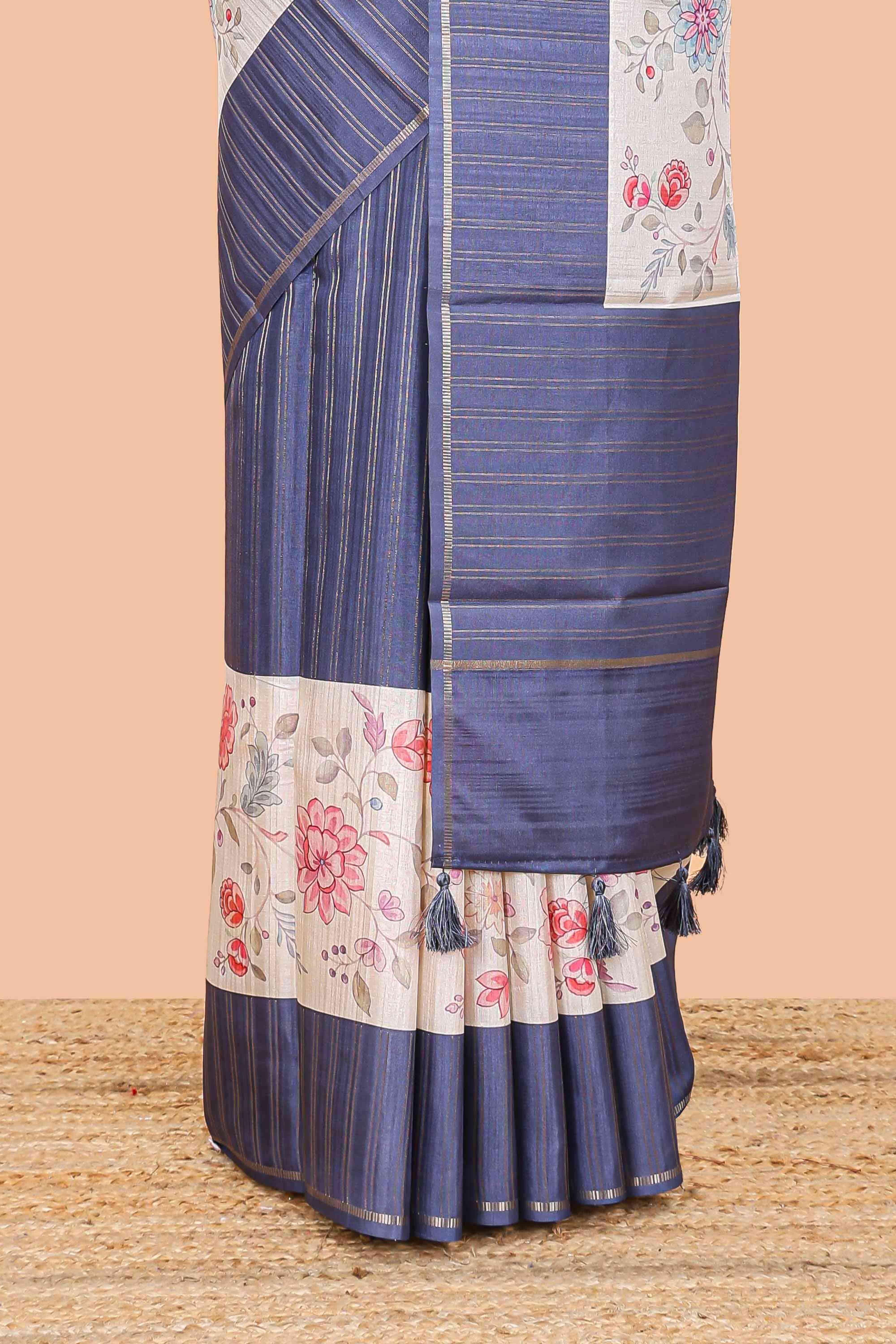 Digital floral pallu art