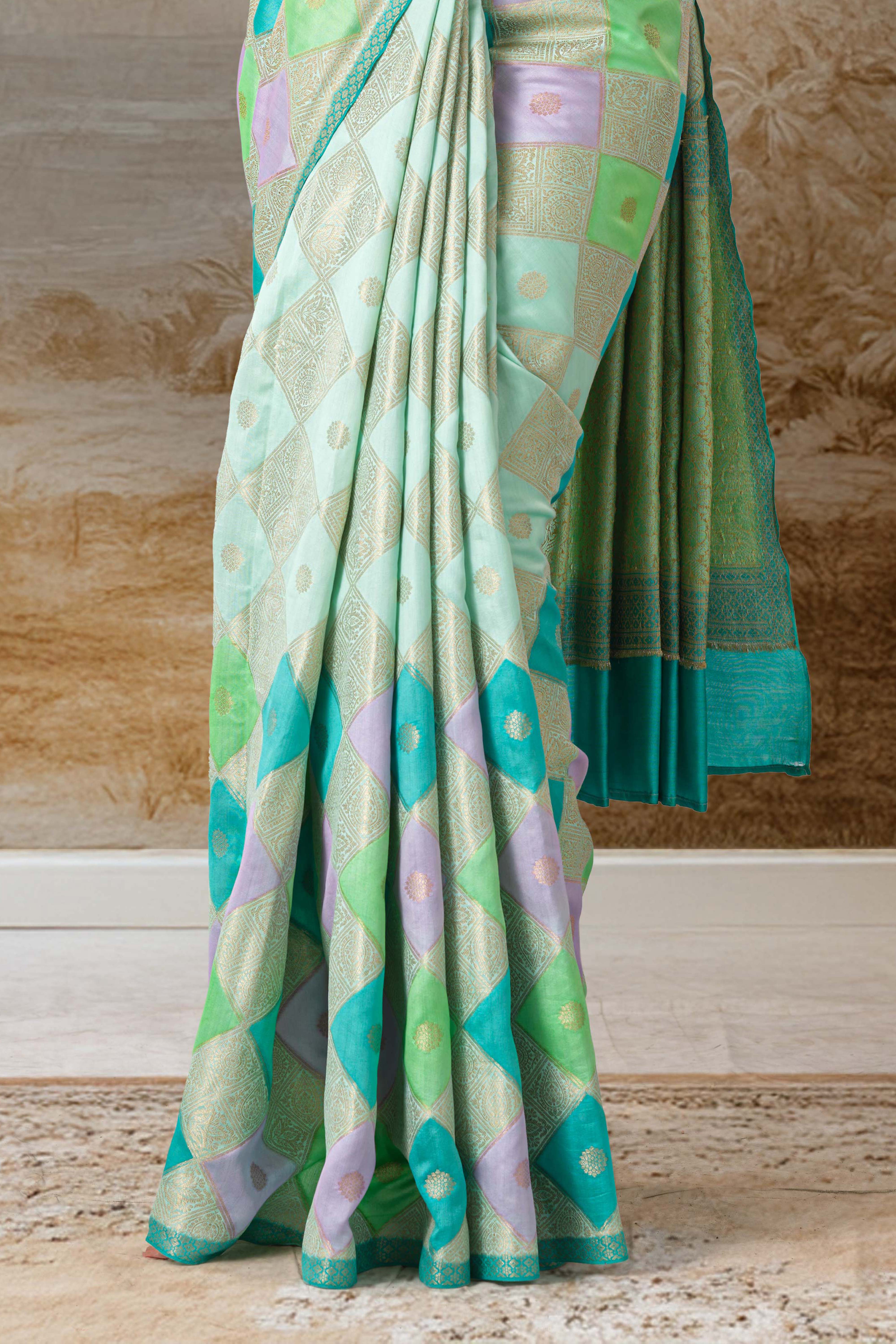 Digital print tussar silk saree