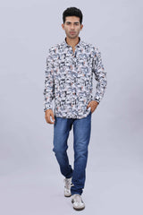 Dobby pattern casual shirt