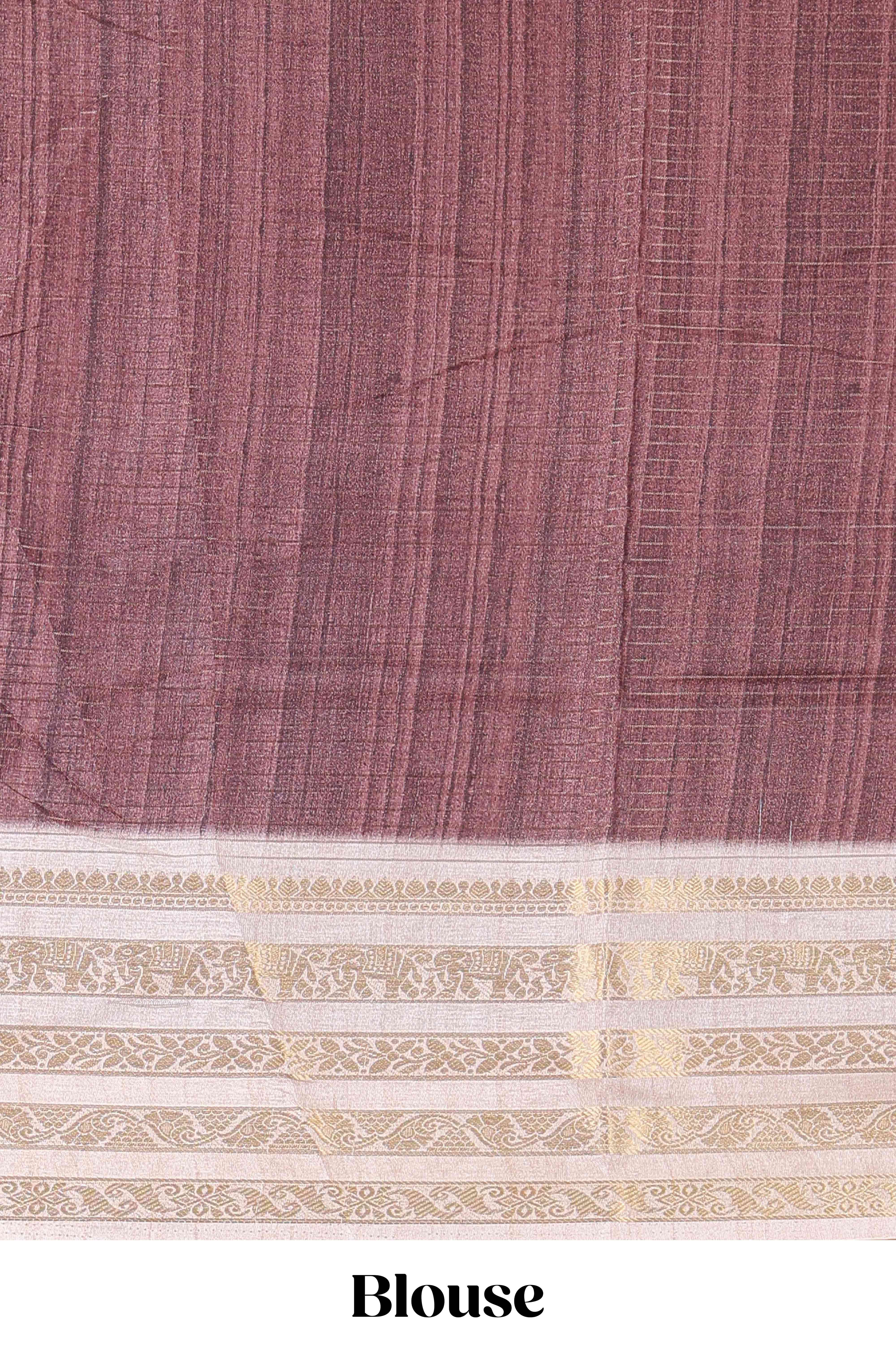 Easy festive brown saree