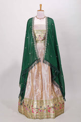 Elegant beige ethnic ensemble