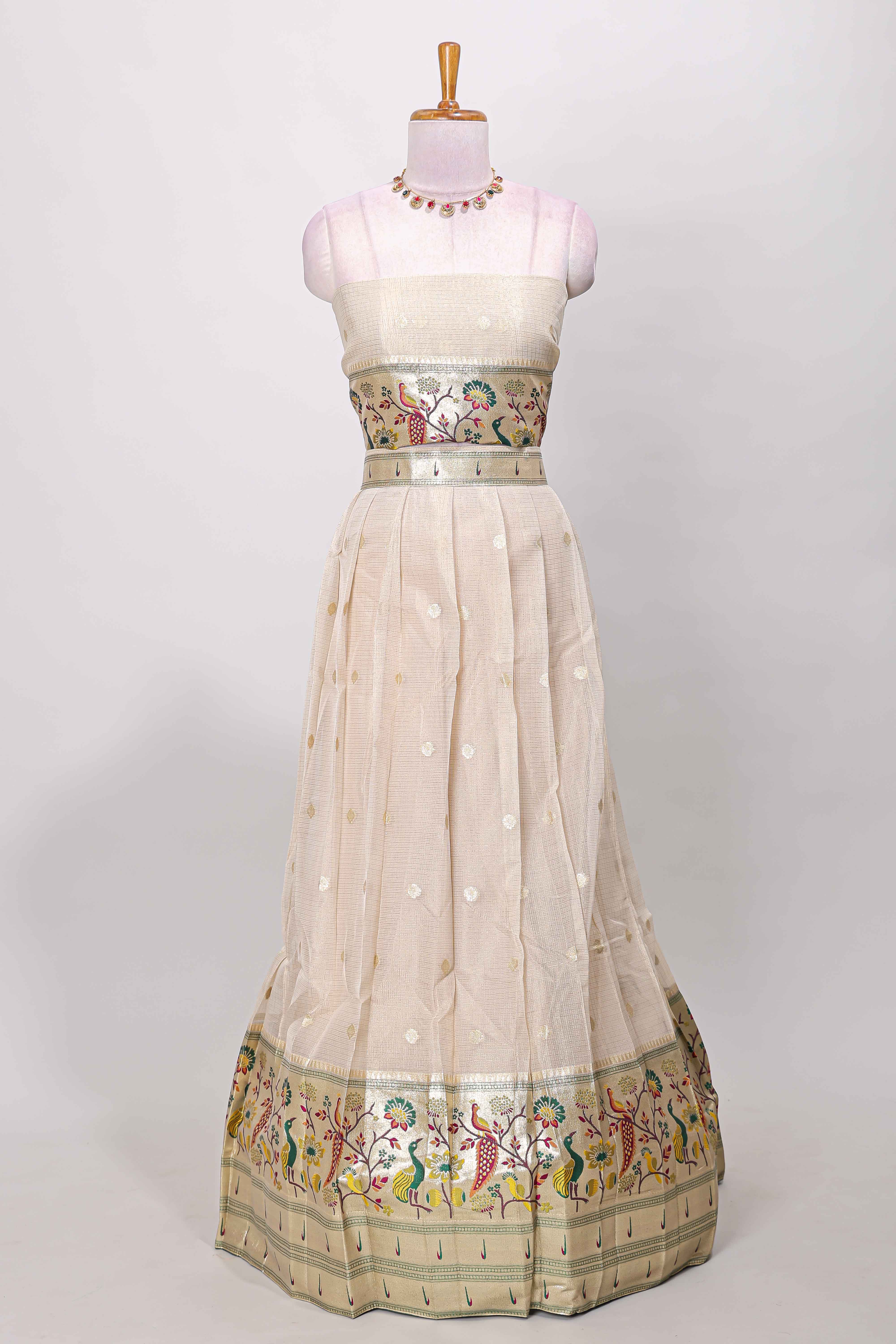 Elegant cream lehenga fashion
