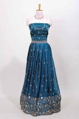 Elegant embroidered dhavani wear