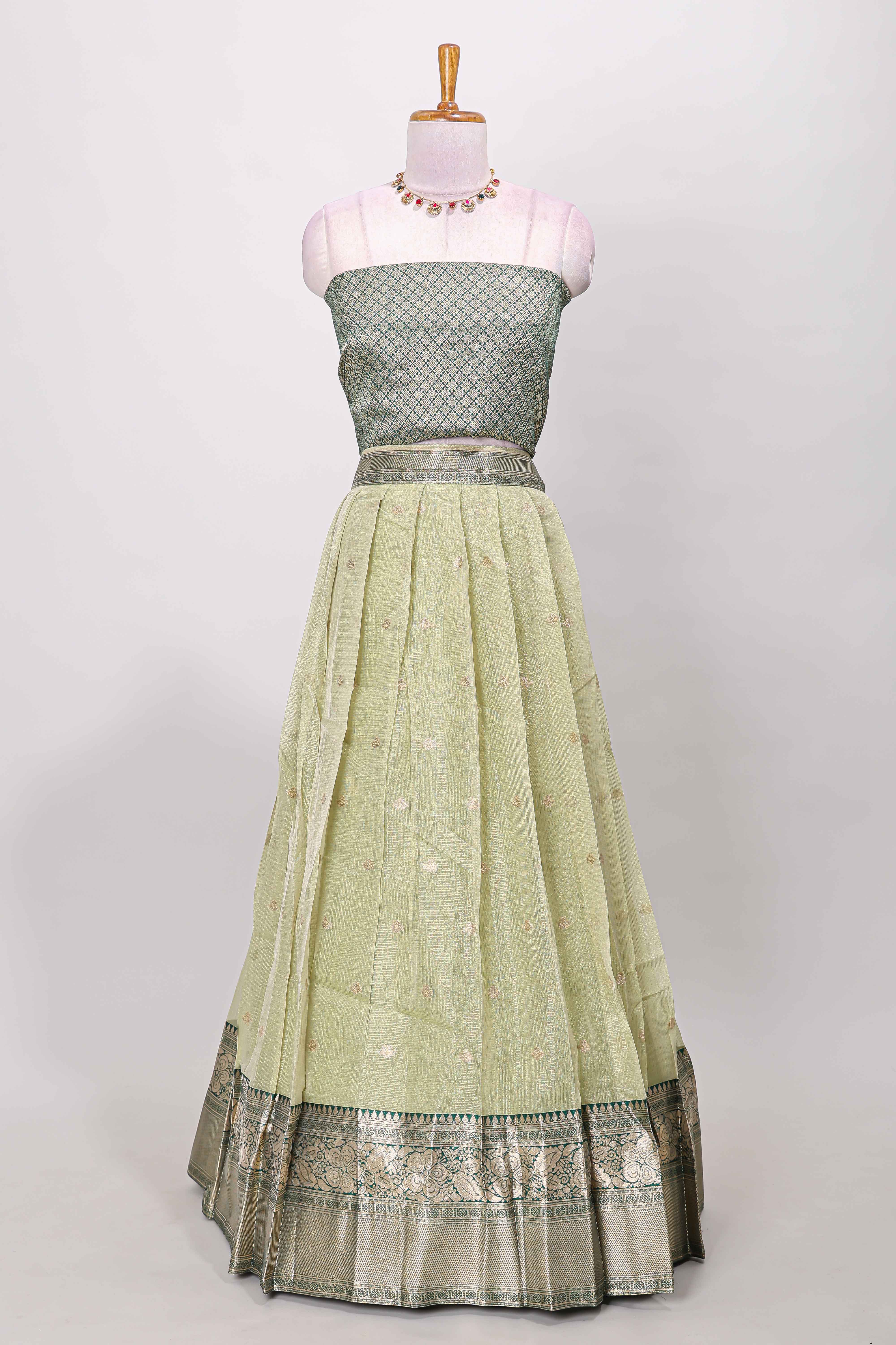 Elegant ethnic dhavani ensemble