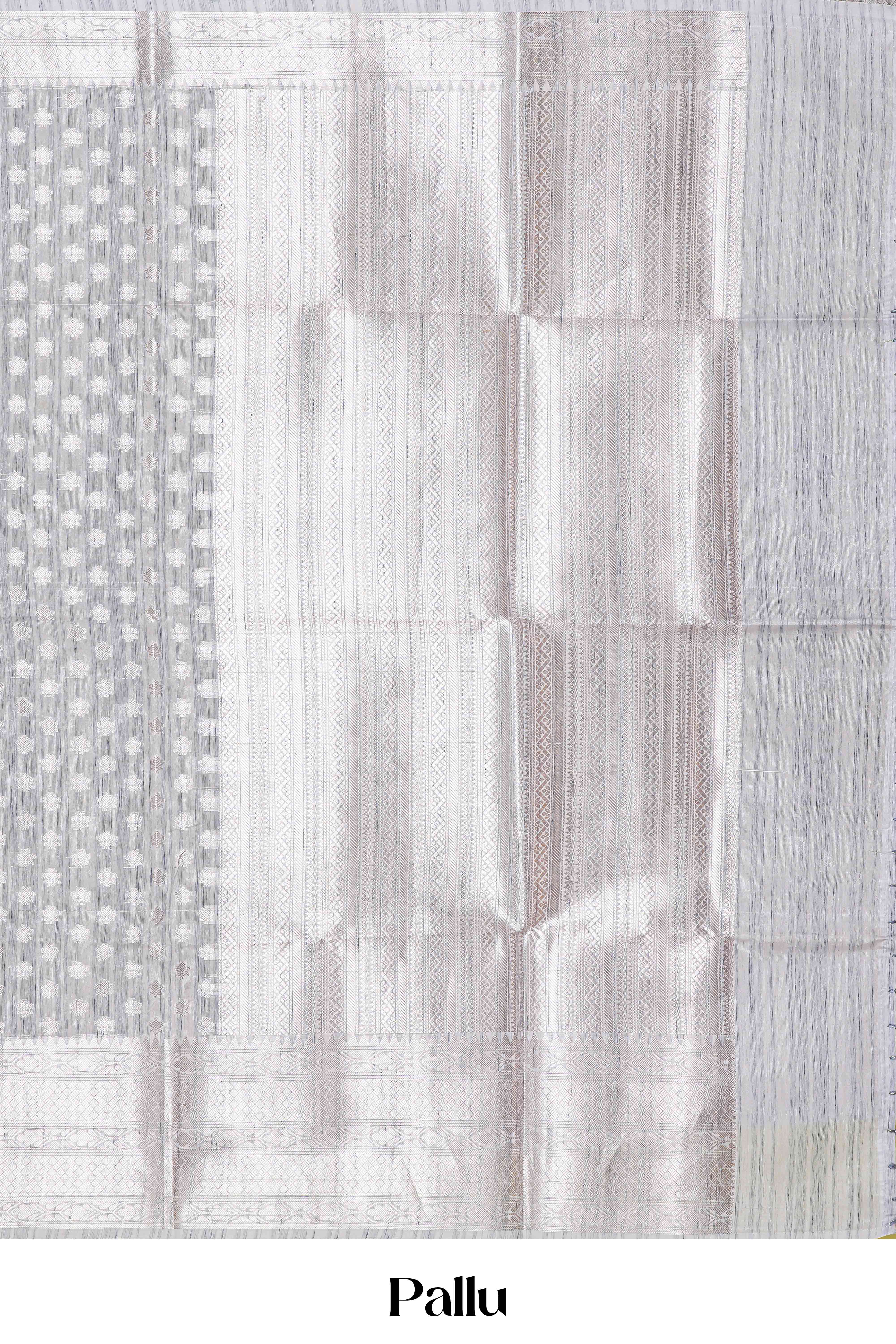 Elegant festive grey munga silk drape