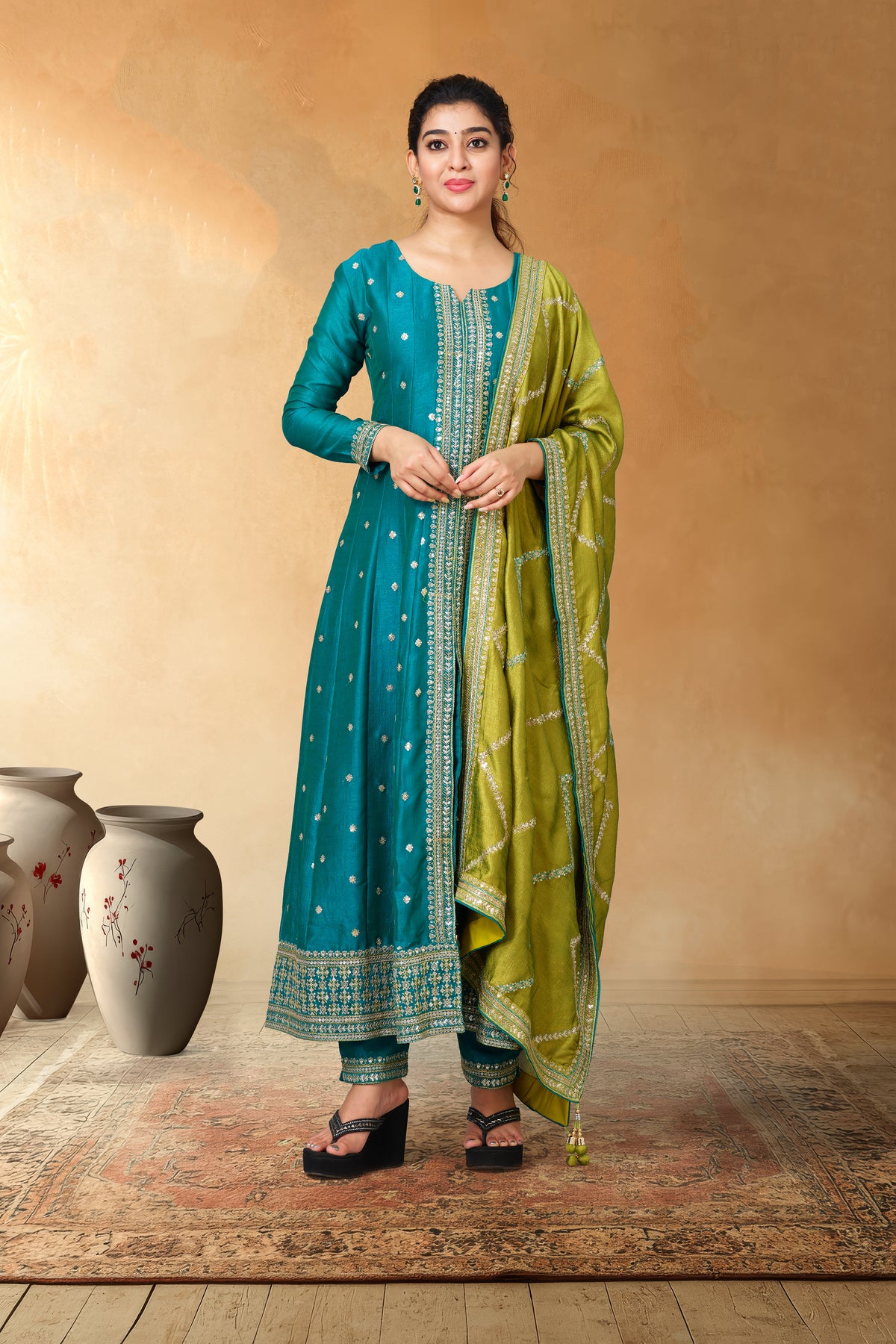 Elegant green celebration suit