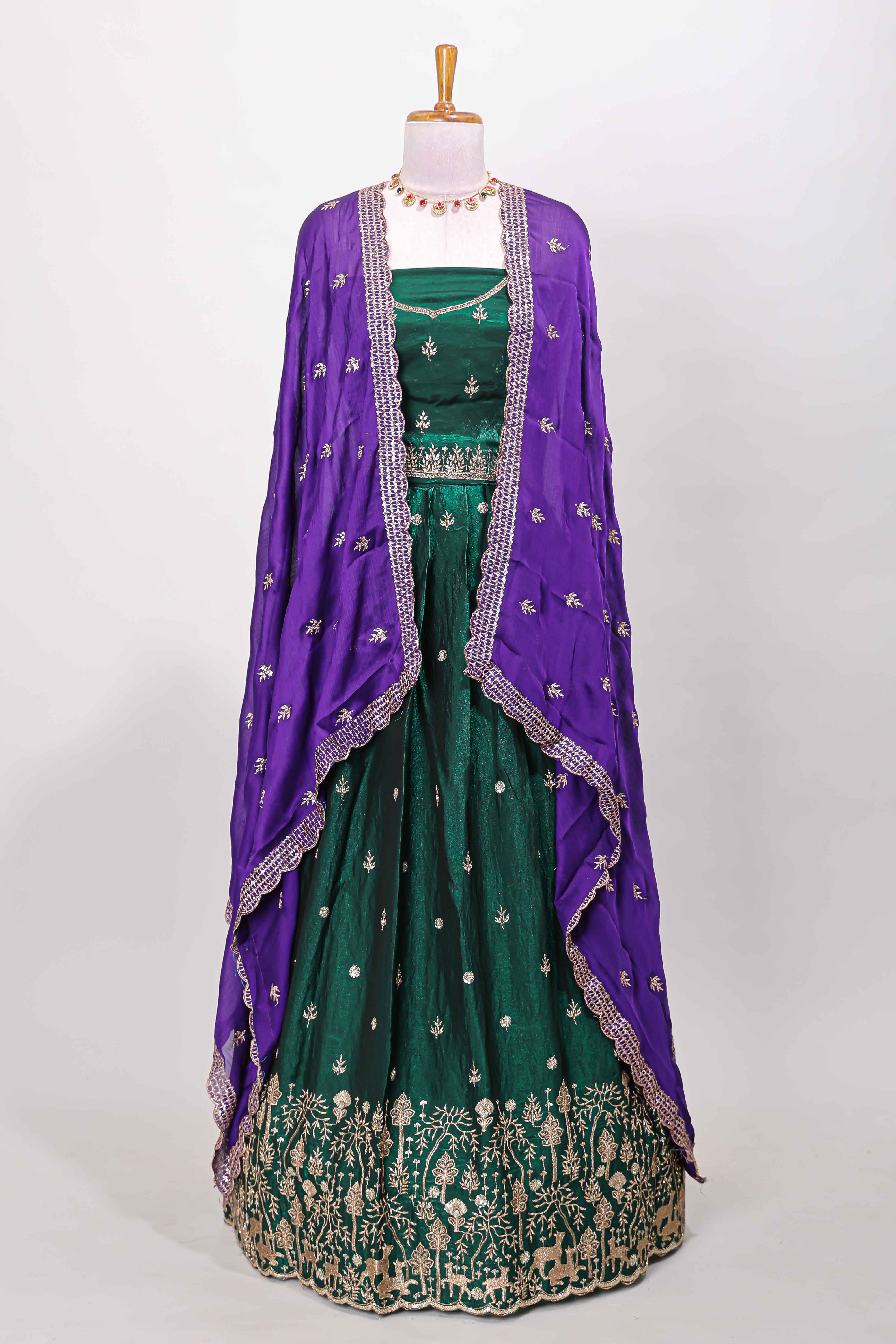 Elegant green lehenga wear