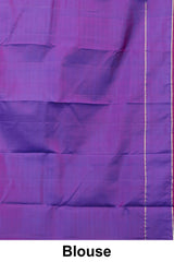 Elegant peacock blue Kanchipuram saree