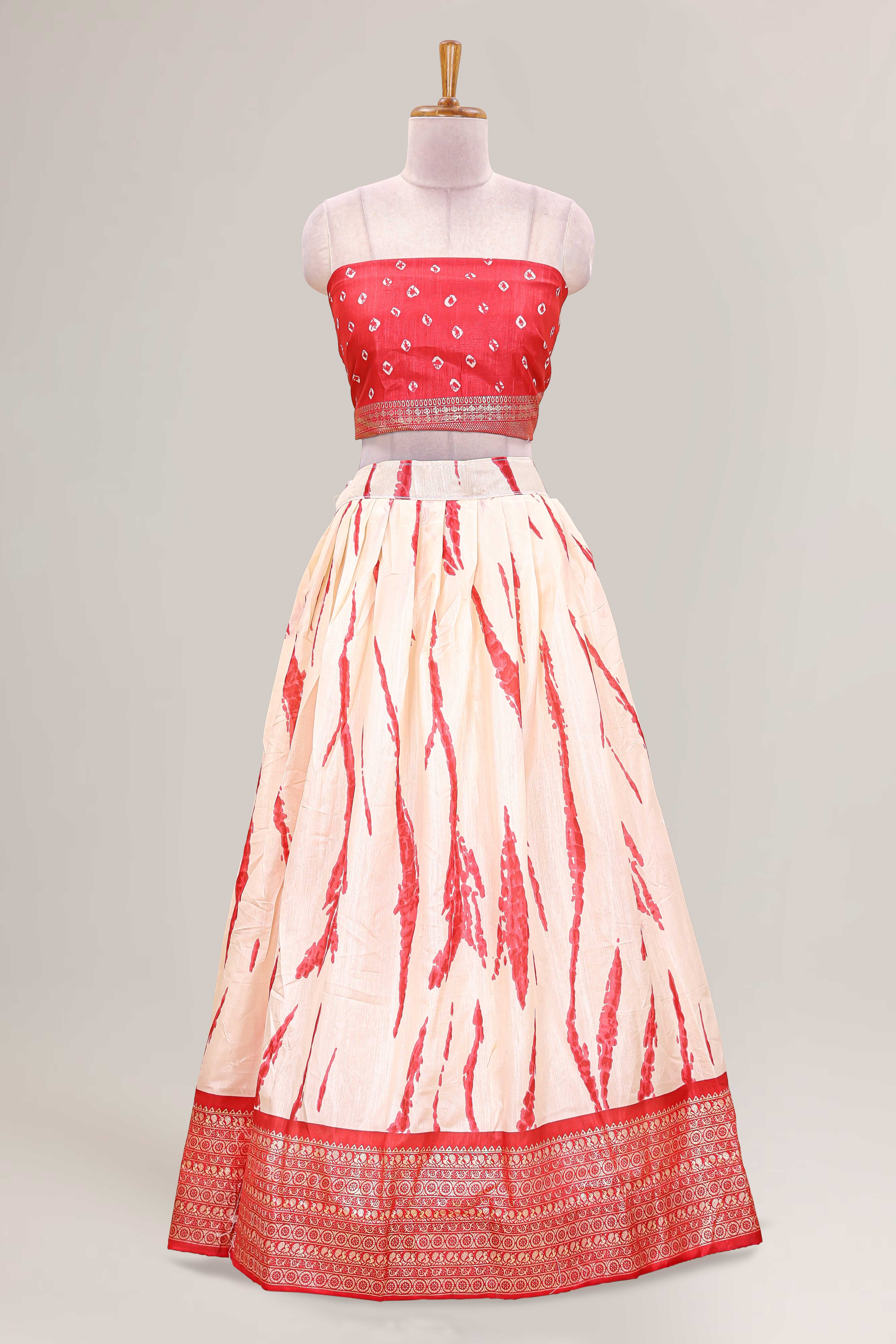 Elegant red floral festive wear