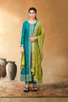 Emerald festive ethnic outfit