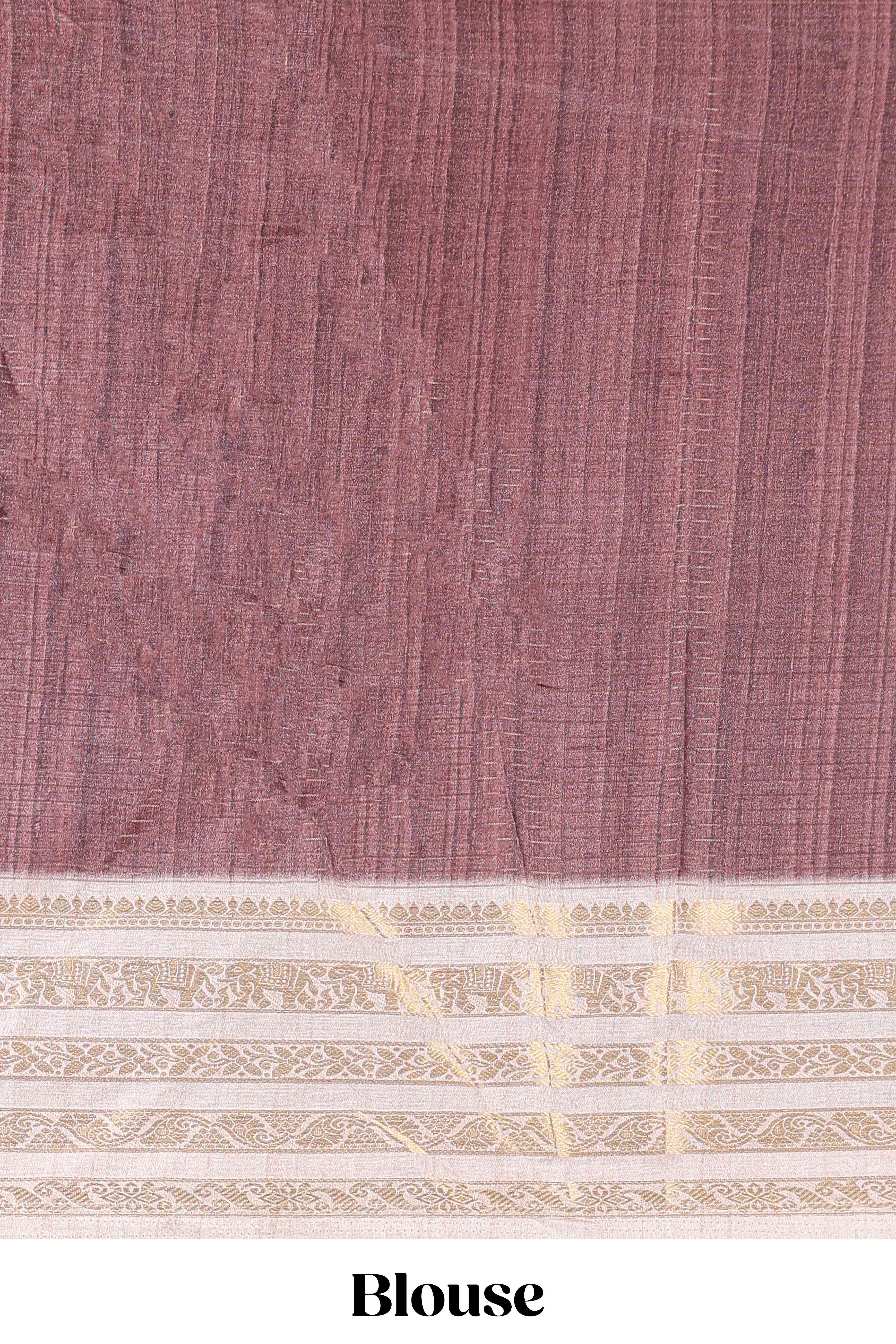 Everyday festive brown saree