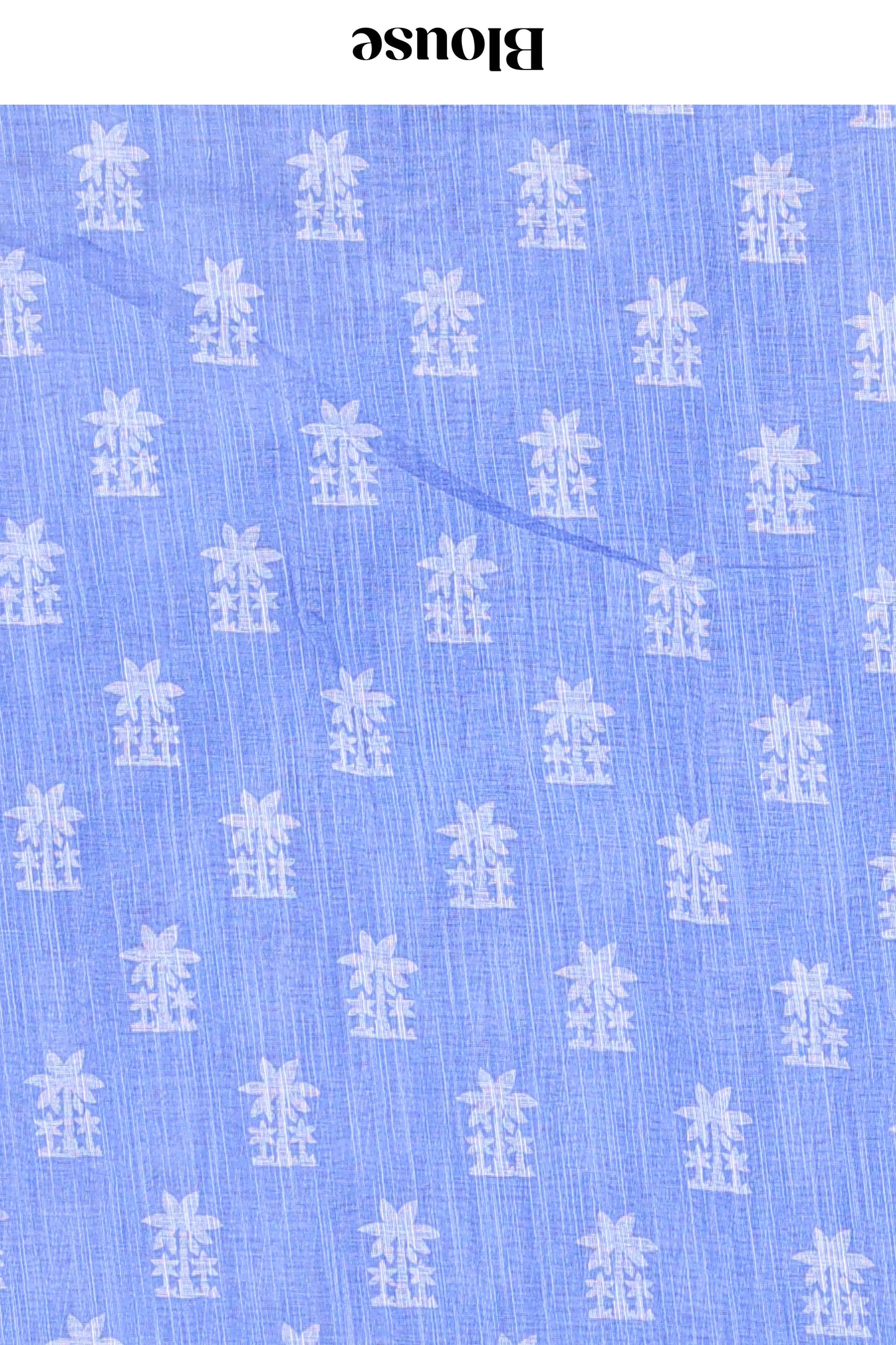 Festive blue linen cotton saree