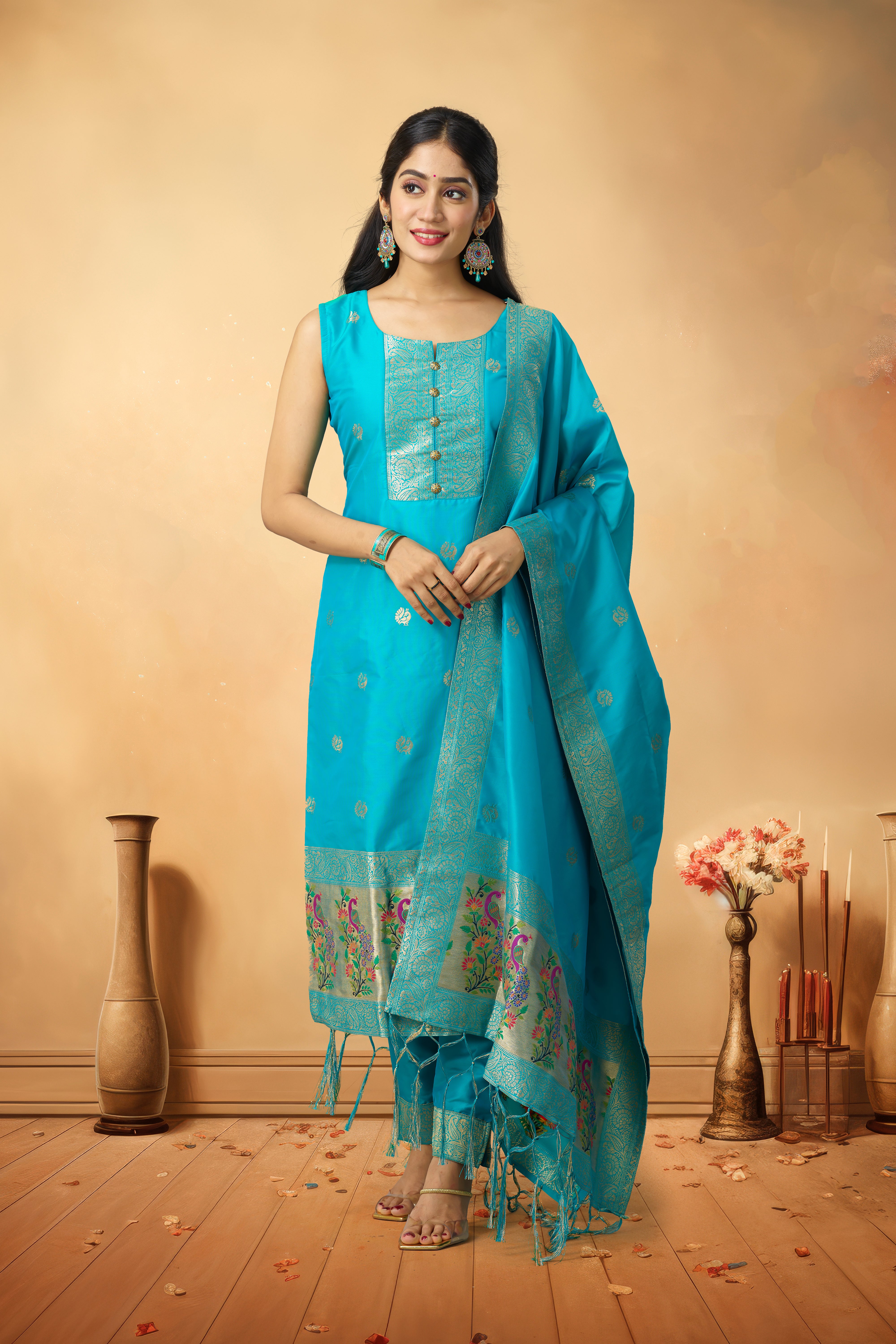 Festive blue traditional wear