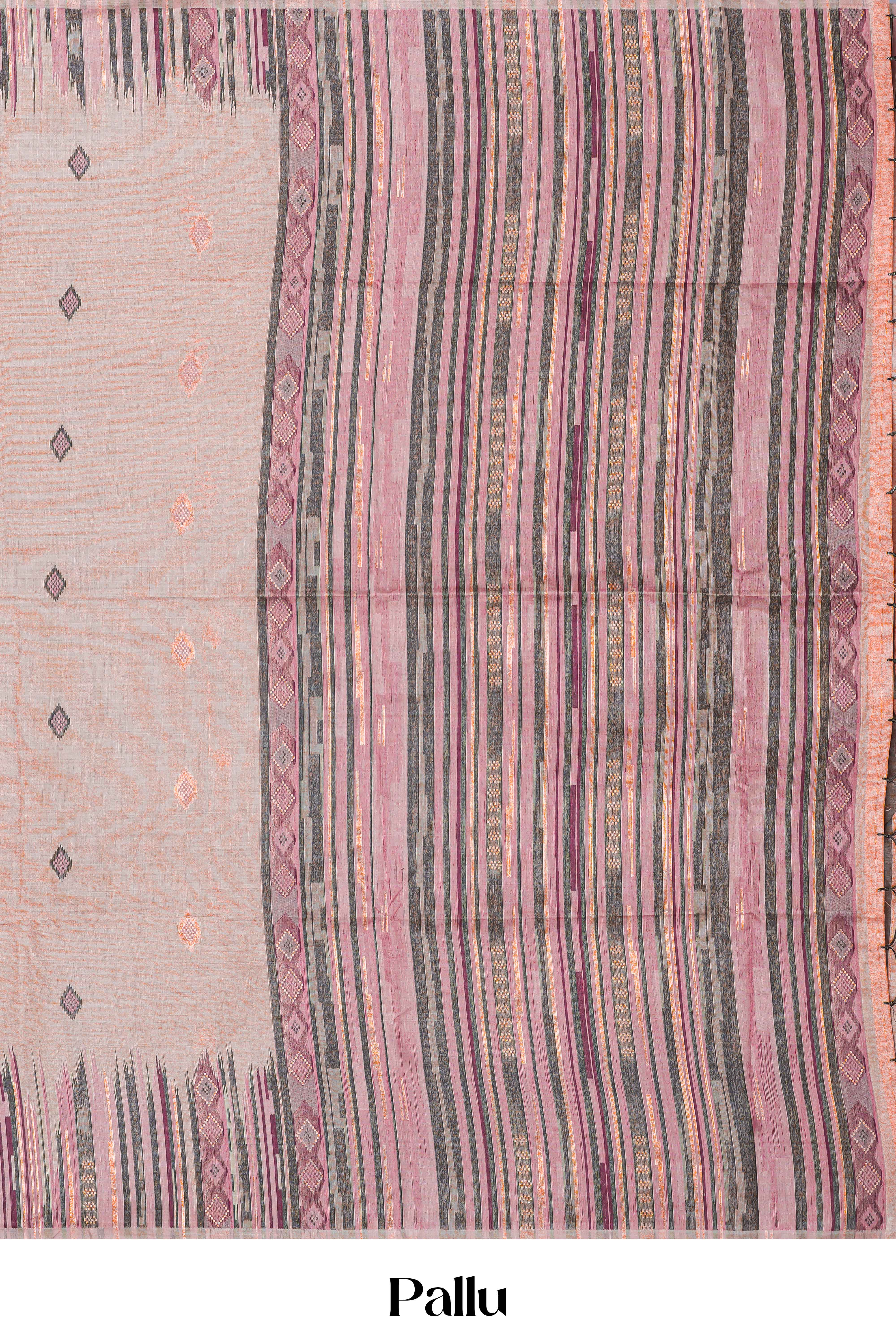 Festive sandal munga cotton saree