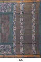 Floral body print Tussar Sarees