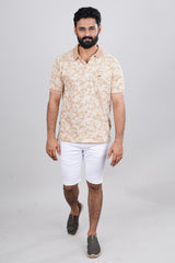Floral collared tshirt
